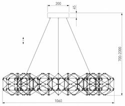 Подвесная люстра Eurosvet Uma 90369/15 медь