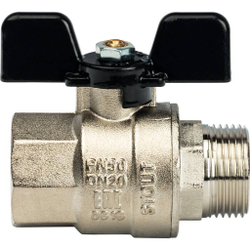 Кран шаровой муфта/резьба полнопроходной (бабочка) 20