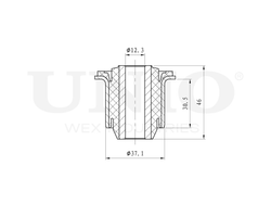 Сайлентблок внутренний переднего нижнего рычага UNIO RMP-20676
