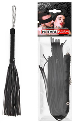 Черная многохвостая плеть-флоггер - 40 см. (Цвет: черный)