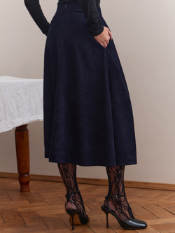 Юбка бохо вельветовая миди