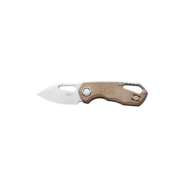 Нож скл."ISONZO", ст.Bohler M390,кл.StoneWash с отверст., рук.беж.микарта,отверств.д/темляка,клипса,чехол сумка