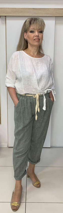 Летние итальянские брюки-момы на резинке