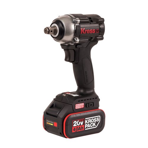 Гайковерт аккумуляторный KRESS KU272.2 20V 4Ач х2, Зу 2А, кейс