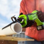 Пила сабельная акк. Greenworks GPT-BLRS-1, 24V, б/щет, 0-3000/мин, рез 115 мм дер.,1х4Ач,ЗУ,кор (1200607CUB)