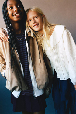 ZARA БОМБЕР ИЗ ИСКУССТВЕННОЙ ЗАМШИ, ПЕСОЧНЫЙ