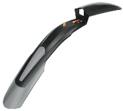 Крыло переднее 28-29" SHOCKBLADEII, крепеж б/съемный в шток вилки, шир. 90мм, 2х-комп. пластик, серо-черн.