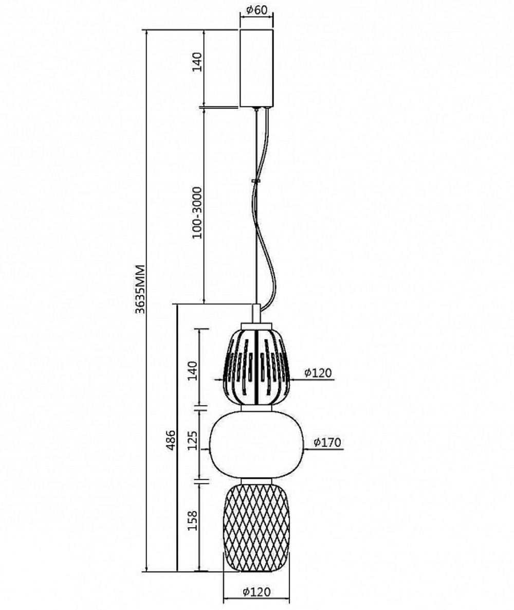 Подвесной светильник Maytoni Pattern MOD267PL-L28G3K
