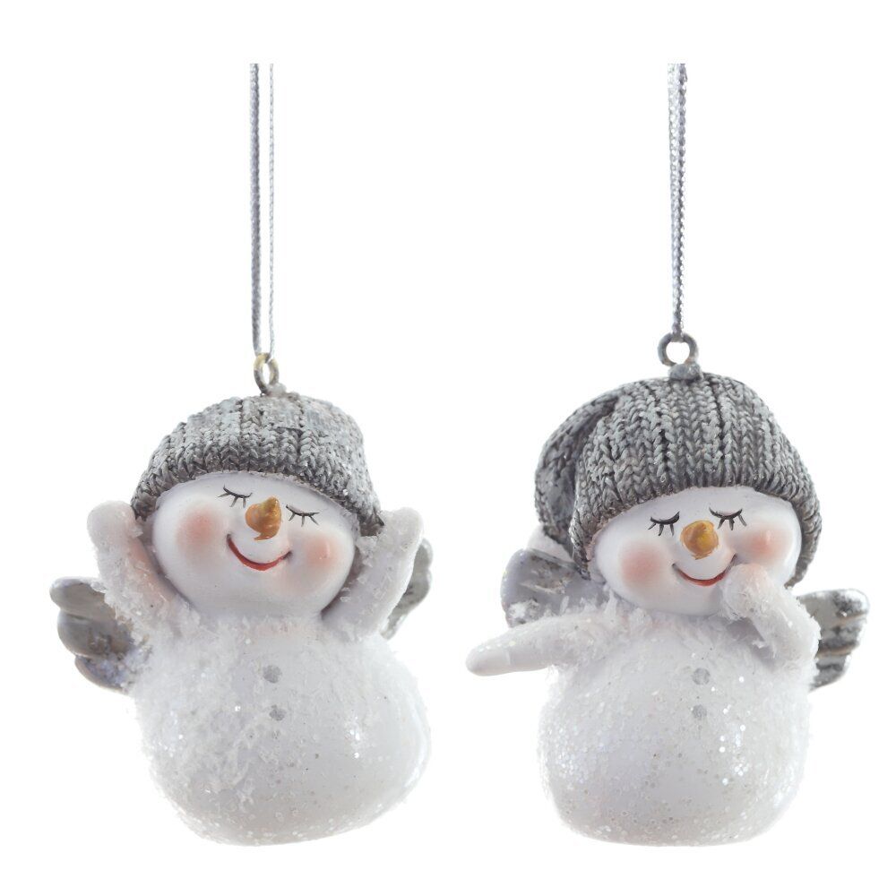 GAEM Фигурка декоративная подвесная "Снеговик", L4,5 W4 H5,5 см, 2в.