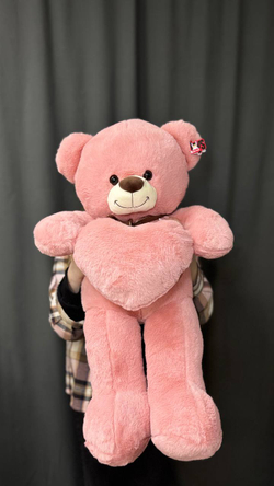 Розовый медведь "Сердце"