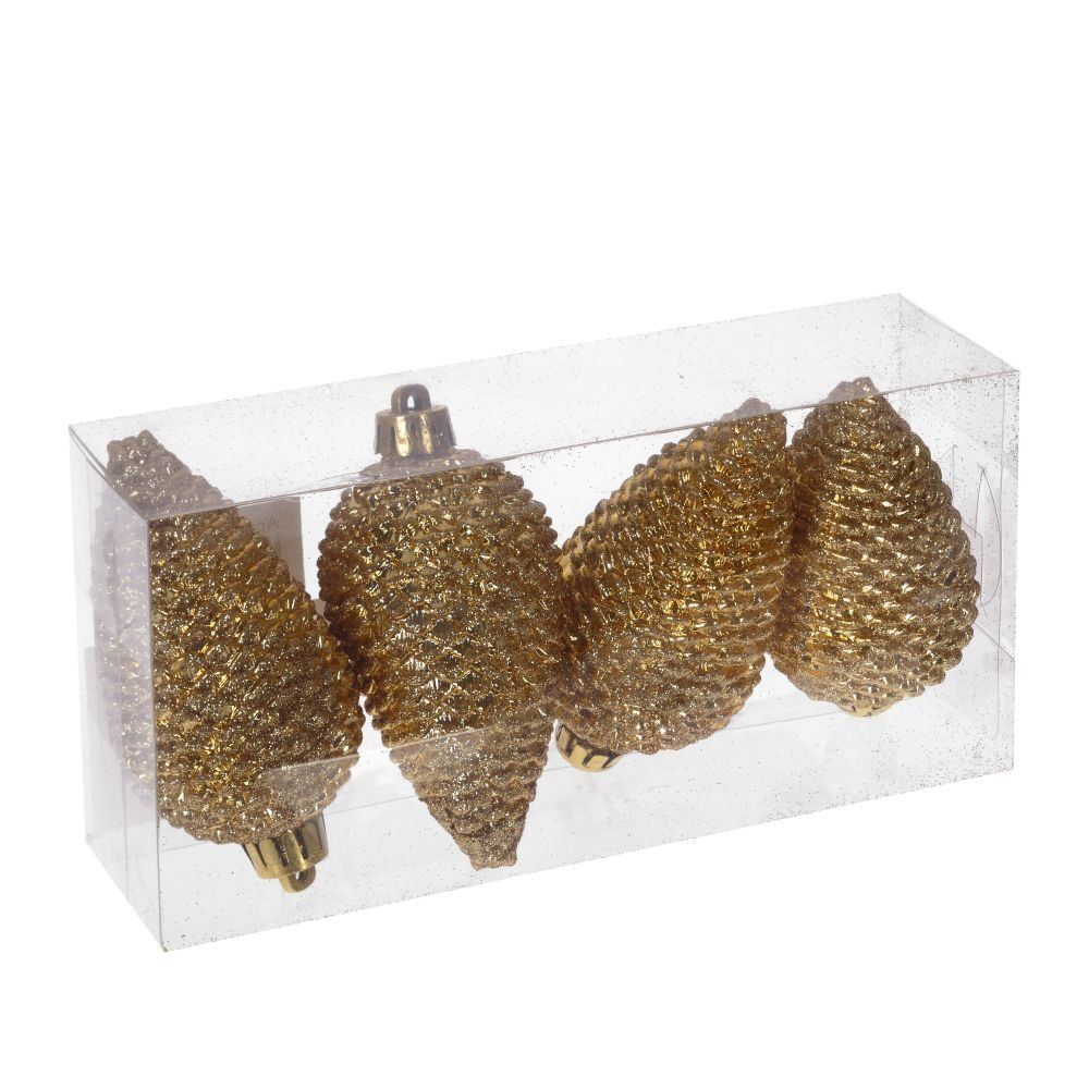 GAEM Набор из 4шт Украшение новогоднее "Шишка", L17 W5 H9 см