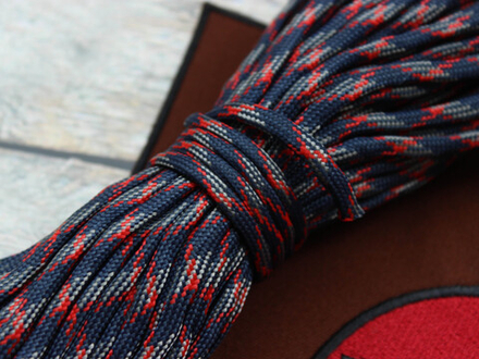 Паракорд 550 красно-белый с серым (7 жил) RZ Manufacturer PC007 - 1 метр