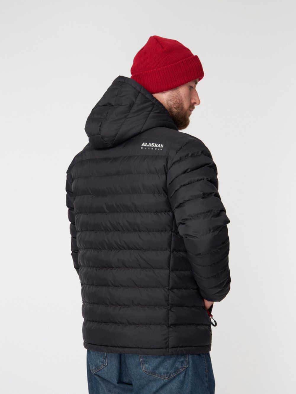 Куртка Alaskan Juneau Black  M утепленная стеганая черный /красный