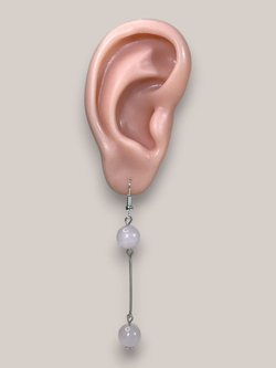 Серьги кварц с палочкой