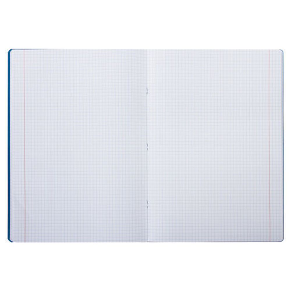 Тетрадь А4, 40 листов, BRAUBERG "Metropolis", скоба, клетка, обложка пластик, СИНИЙ, 403403