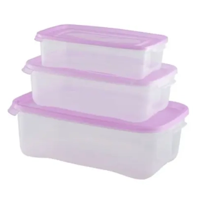 Комплект контейнеров СВЧ 0,7+1,2+2,2л, прямоугольные КАСКАД