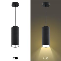 PL12 GX53 BK/SL Подсветка ЭРА Подвесной светильник под лампу GX53, алюминий, цвет черный+серебро