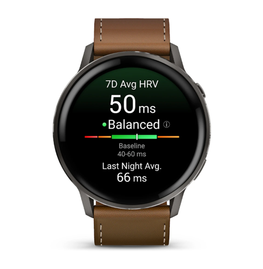 Умные часы Garmin Venu 4 - 45мм Slate with Black Silicone Band and Brown Leather Band