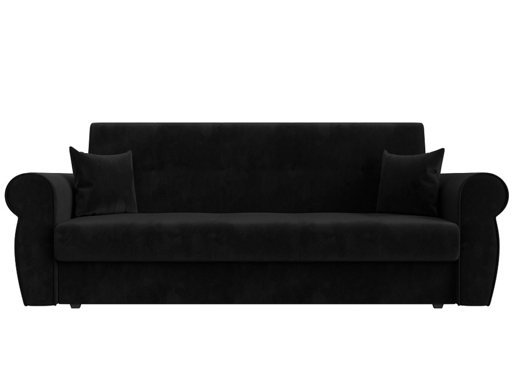 Диван-книжка Лига-019, Черный, Велюр, 118347