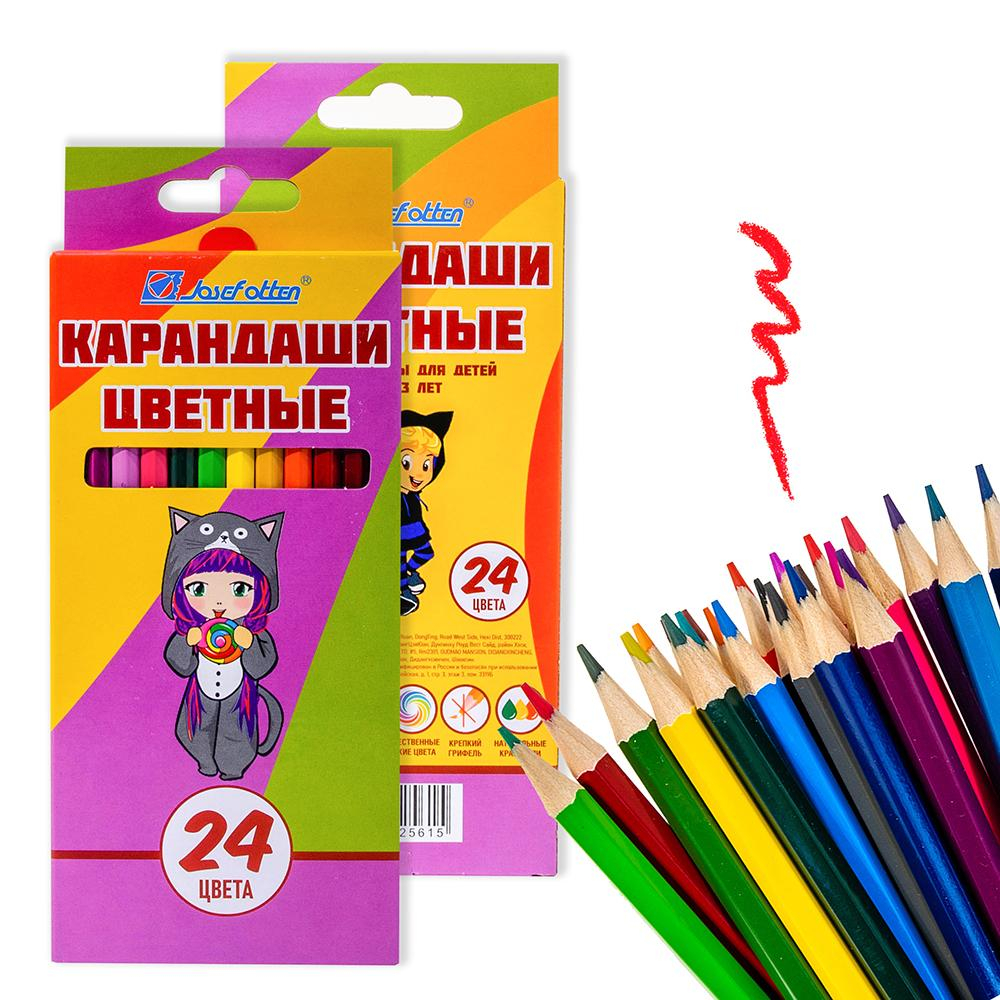 Карандаши 24цв. "Милашки" в коробке 7303К-24 (J.Otten)