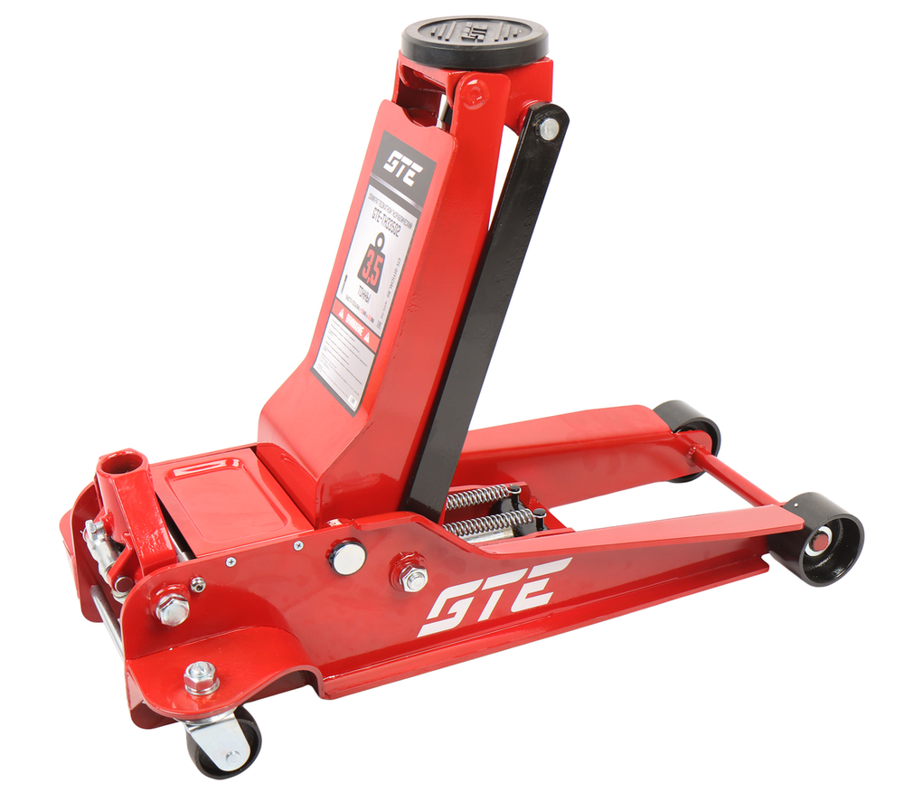 Домкрат подкатной 3.5т 95-552мм двухпоршневой GTE