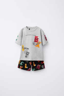 ZARA ПИЖАМА С ПРИНТОМ NBA ©, ЧЕРНЫЙ