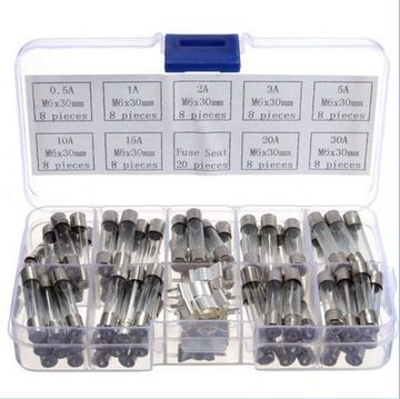 Набор стеклянных предохранителей 72 шт 0.5-30А