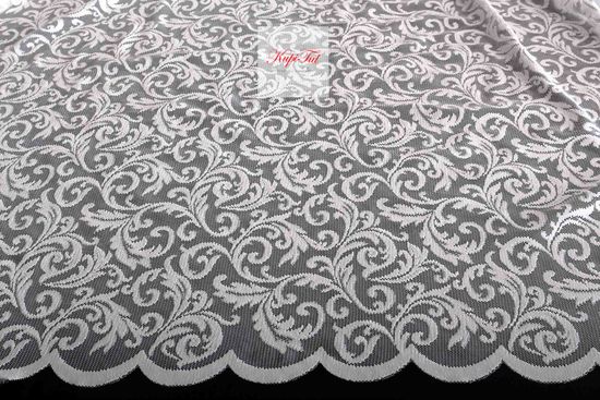 Длинные шторы, Тюль гипюр Мелани-T (белый)