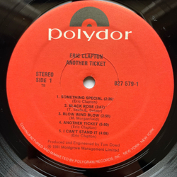 Винтажная виниловая пластинка LP Eric Clapton Another Ticket (США 1984)