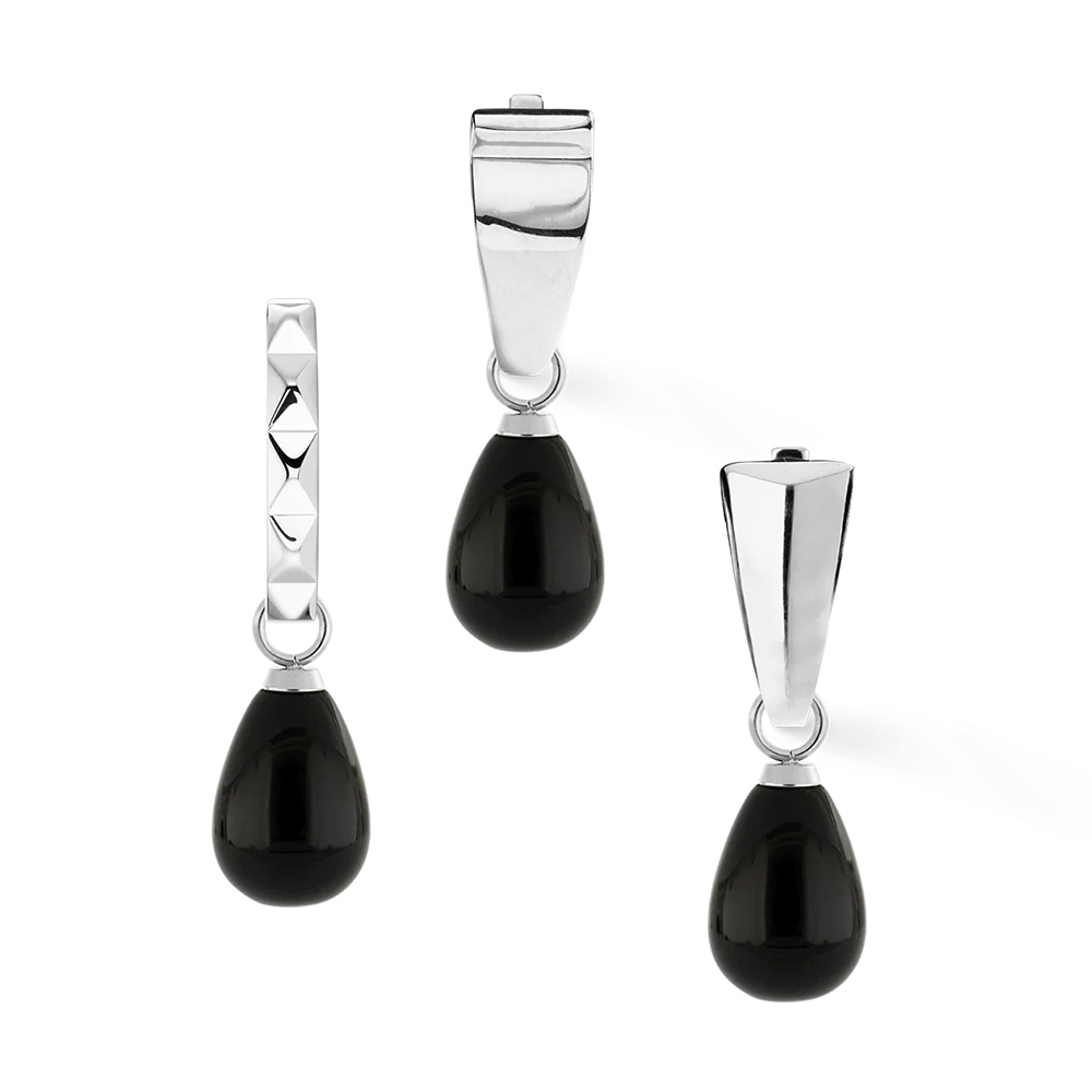 Подвеска на серьгу Coeur de Lion Silver-Black 0050/44-1317