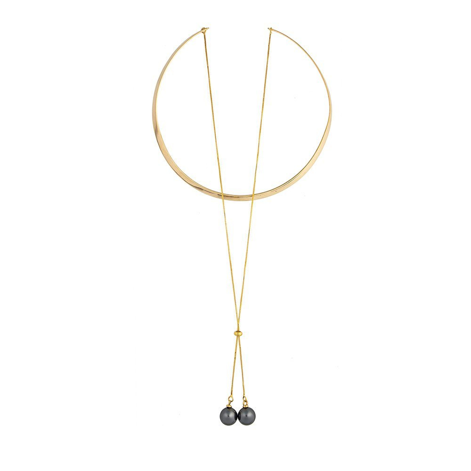 Колье Possebon Graphite Pearl B0501.3 BW/G