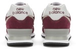 New Balance NB 574 retro leather non-slip wear-resistant lightweight low-top running shoes for men and women the same wine red