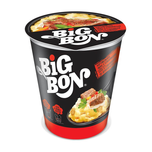 Пюре картофельное BIGBON с сухариками с соусом из говядины по-домашнему 60 г