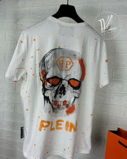 Футболка Philipp Plein Orange Skull премиум