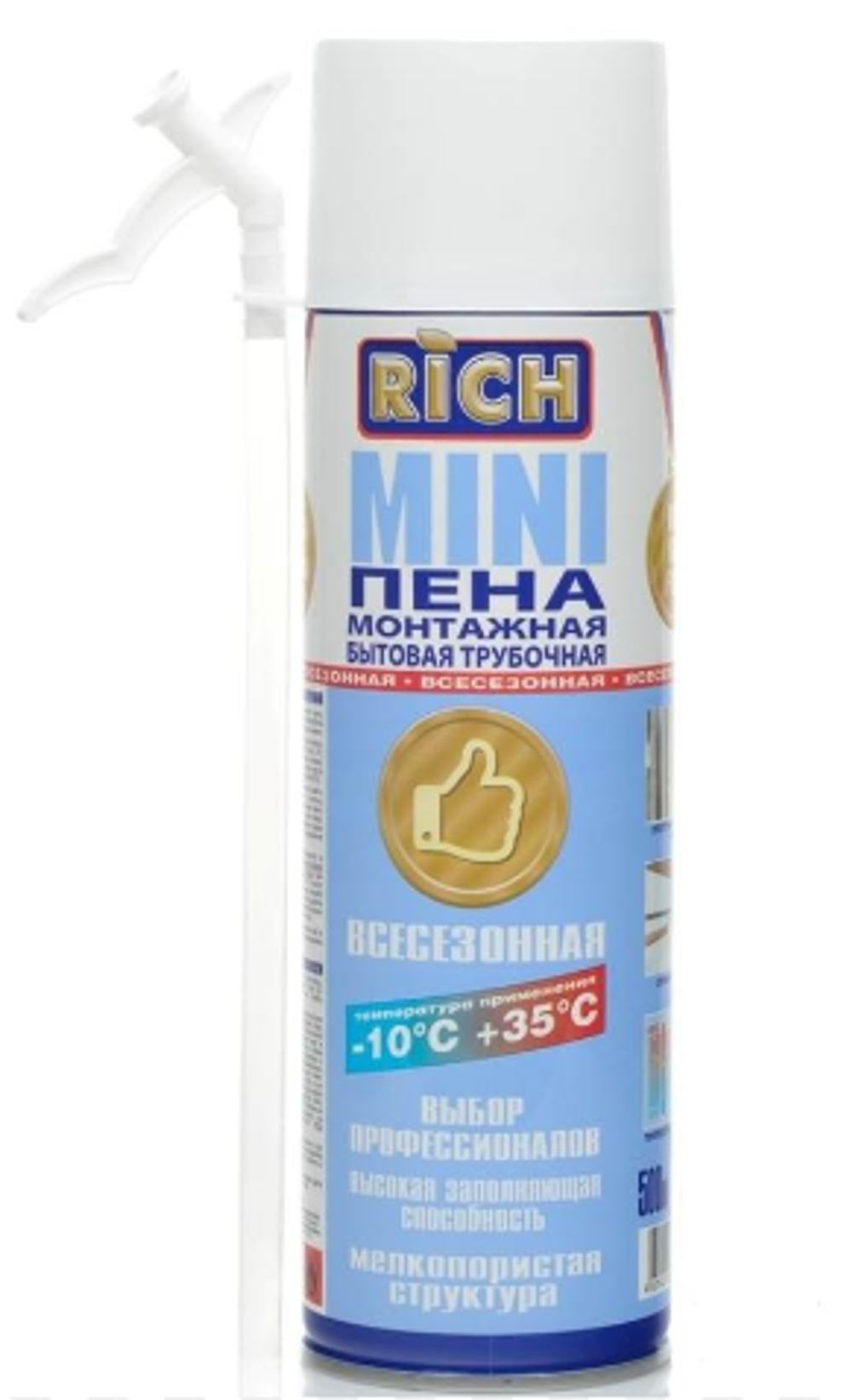 Пена монтажная "RICH" STD MINI всесезонная, 500г. (12шт)