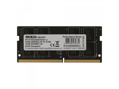Оперативная память AMD Radeon R7 Performance R7416G2400S2S-UO, DDR4 1х 16ГБ 2400 МГц, SODIMM, OEM