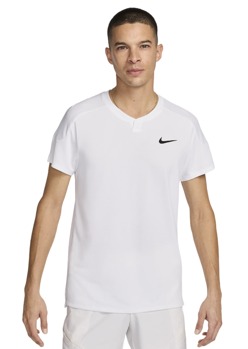 Мужская теннисная футболка Nike Court Slam Dri-Fit Tennis Top - белый