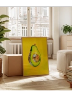 постер 30х40 см интерьерный на стену без рамок Диско Авокадо