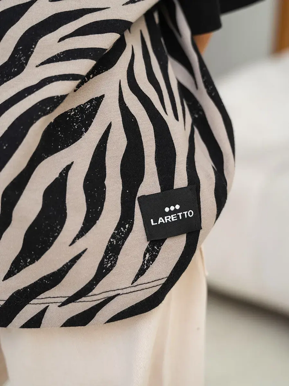 Хлопковая детская футболка с принтом зебры