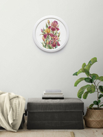 Картина на стену для интерьера на холсте в круглой раме "Винтажный букет" 47 см