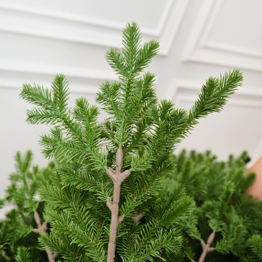 Елка с гирляндой встроенной 2в1 «Meribel» (Литая хвоя) 210 см / 2,1 м