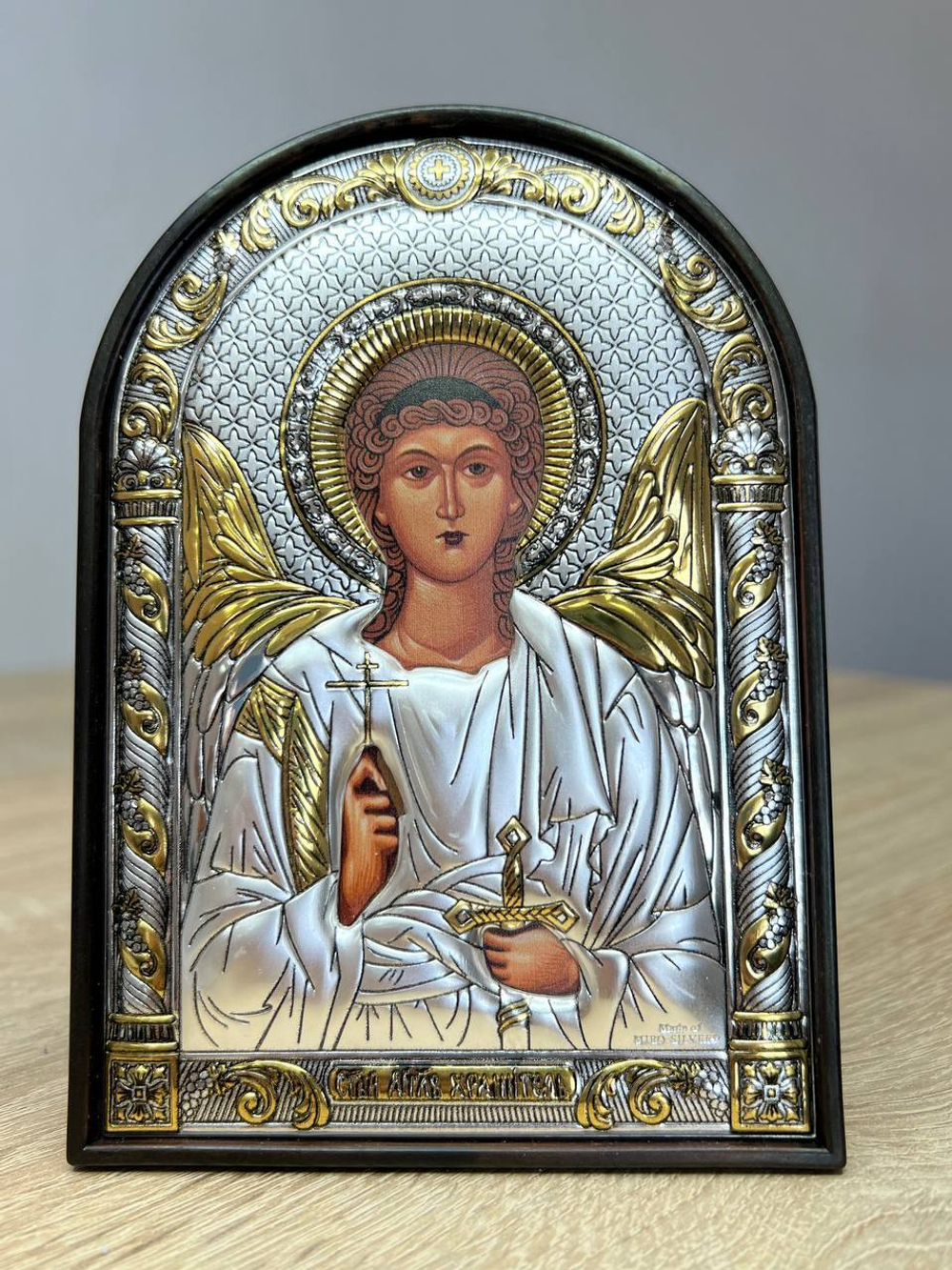 Ангел Хранитель, икона арочная, пластик 48x65