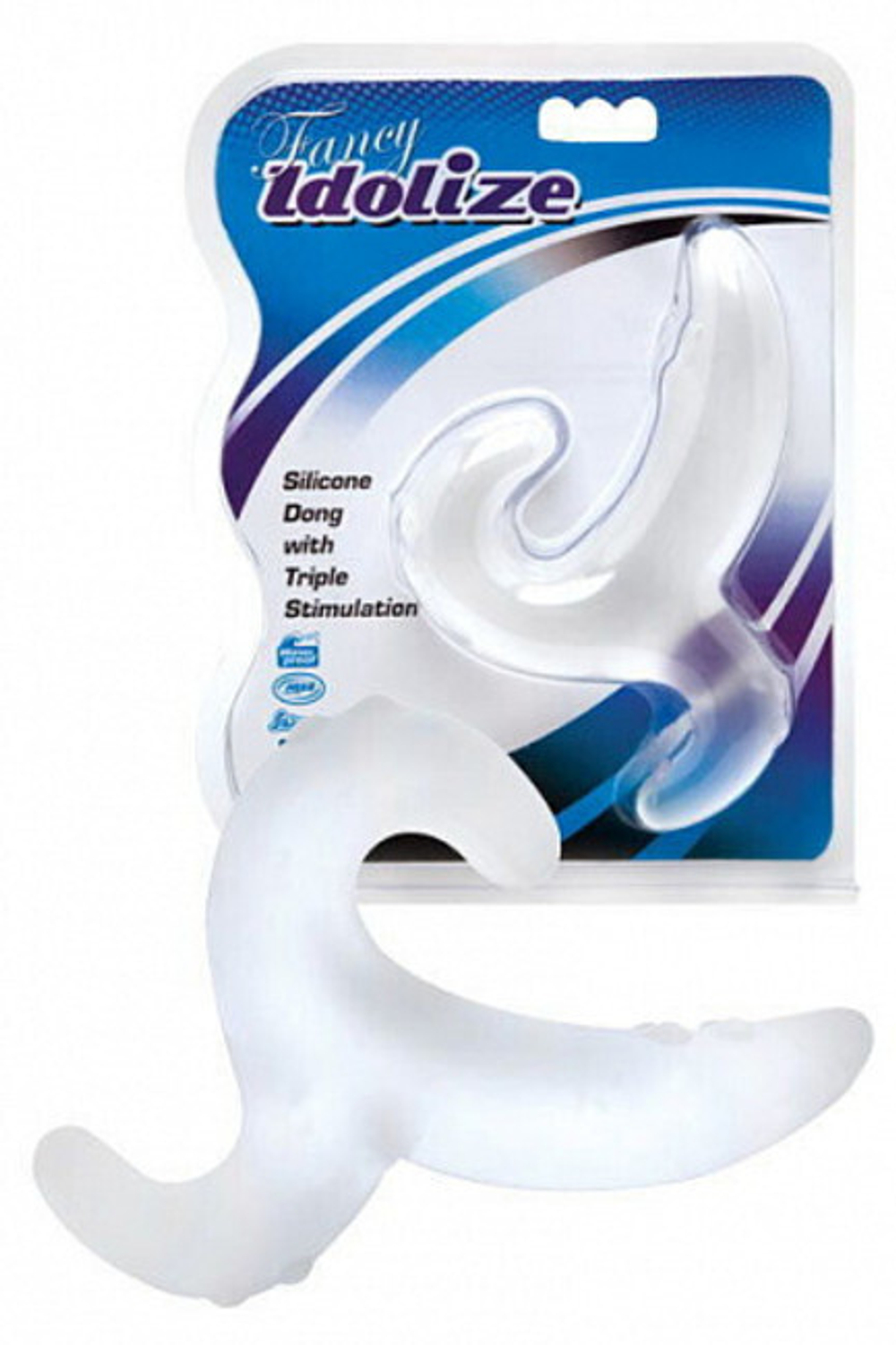 Фаллоимитатор силиконовый Idolize (Цвет: прозрачный матовый)