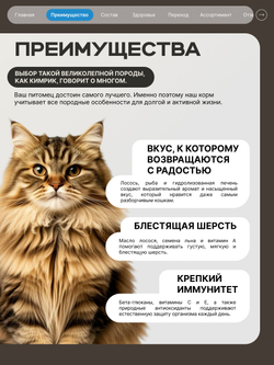Корм сухой для взрослых кошек породы Кимрик, с лососем, 2 кг, QUATTRO