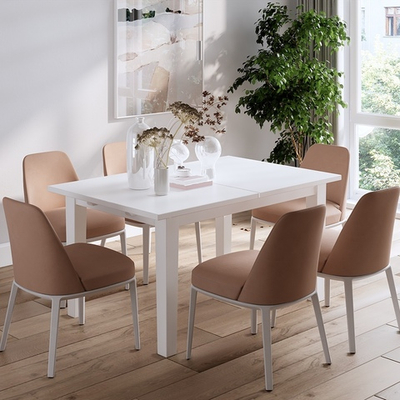 Стол обеденный раскладной ШАНЬ (СТУРНЭС), 147/204x95см, белый