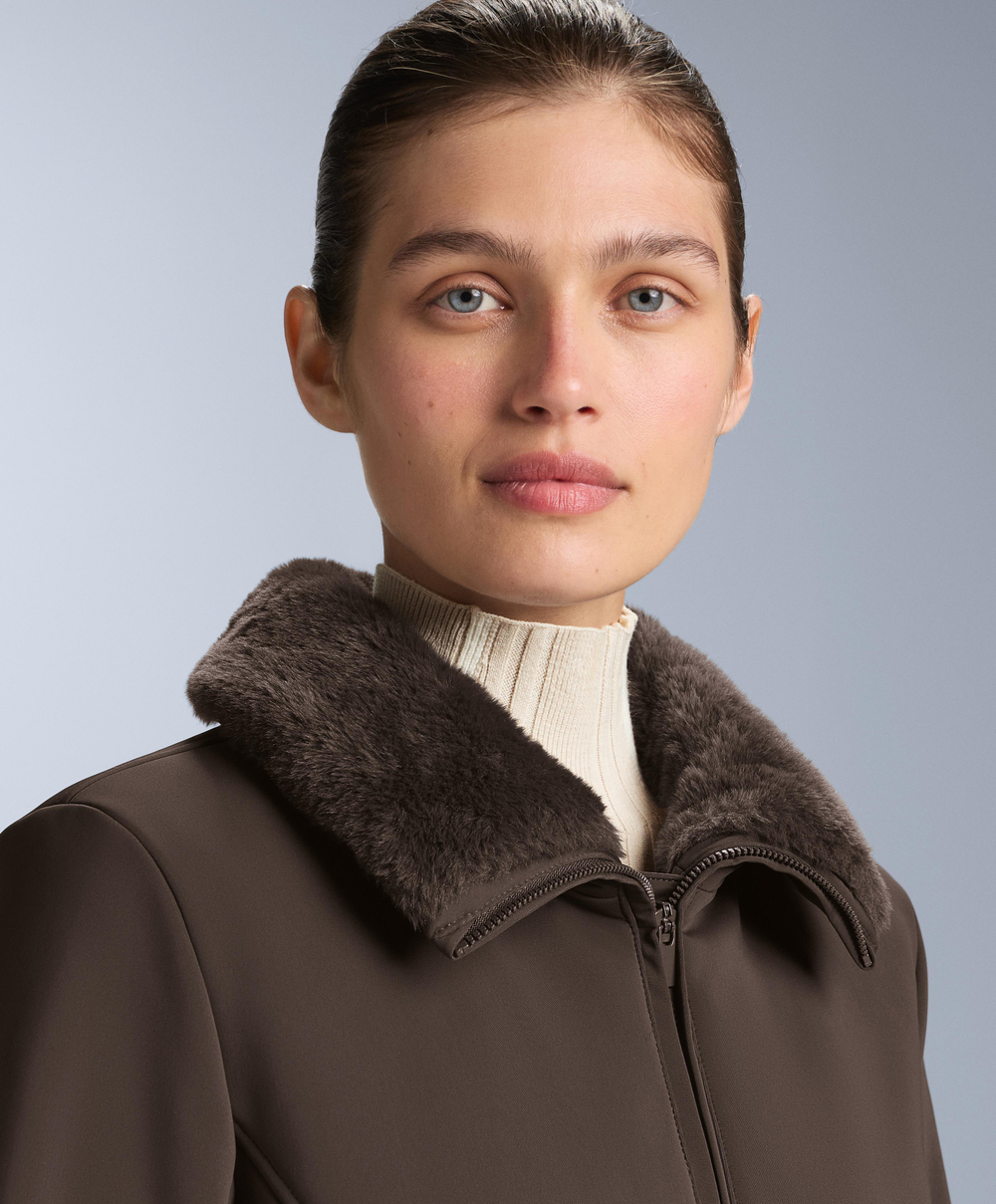 Oysho Супертонкая водонепроницаемая куртка Primaloft® SKI, темно-коричневый