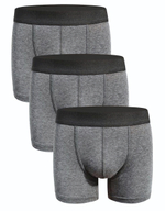 Набор из 3 темно-серых трусов-боксеров Darkzone (Размер: S) (Цвет: темно-серый)