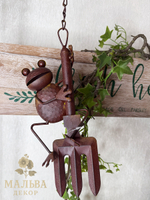 Фигура "Лягушка" декоративная 11.5x5x26 см + 22 см подвес CAMPO Home & Garden