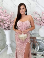 вечернее платье с корсетом и пайетками