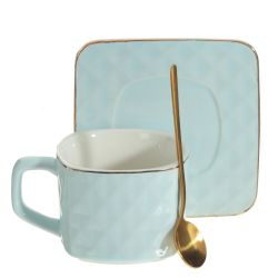 GAEM Кружка с блюдцем и ложкой, 200 мл, L12 W12 H7 см, 2в.